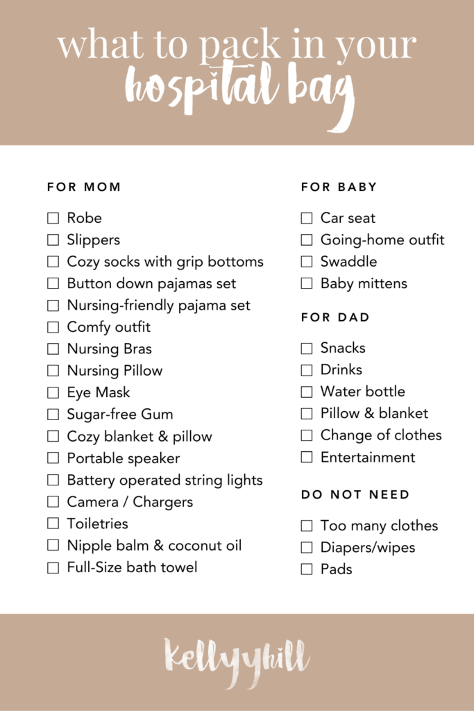 What I Packed in My Hospital Bag  Mom & Baby Checklist - Simply